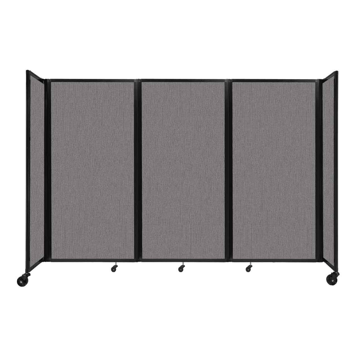 Room Divider 360° Folding Portable Partition with Acoustical Fabric Panels, 8' 6" W x 6' H