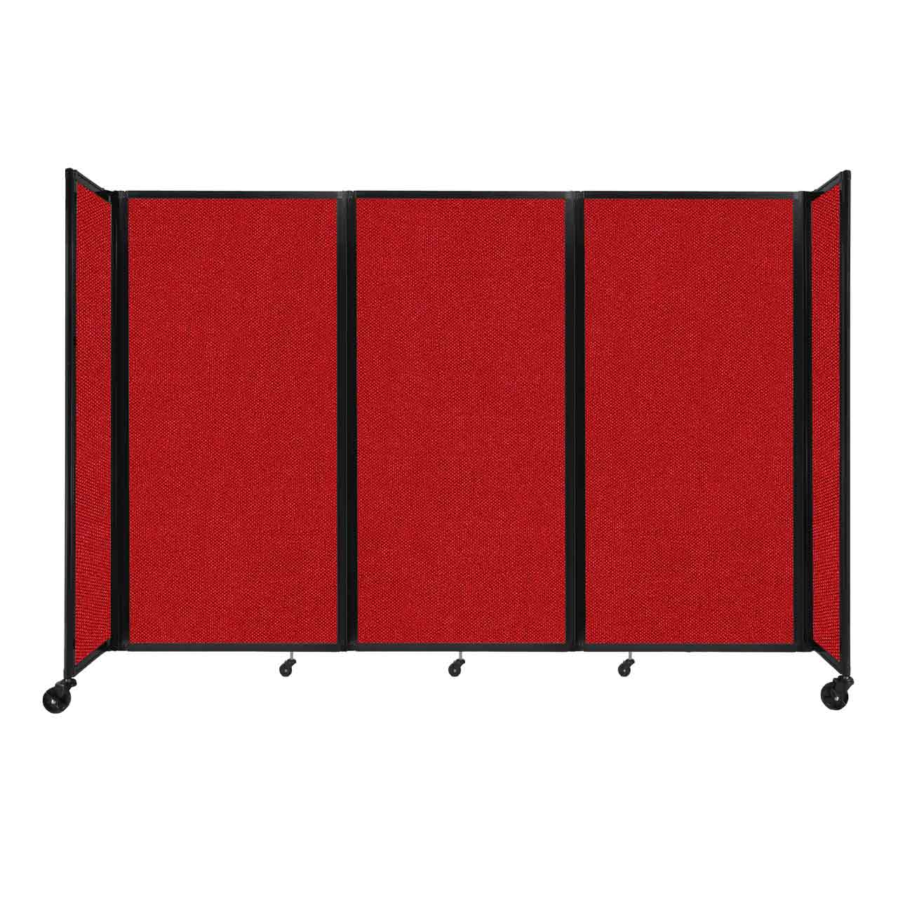 Room Divider 360° Folding Portable Partition with Acoustical Fabric Panels, 8' 6" W x 6' H
