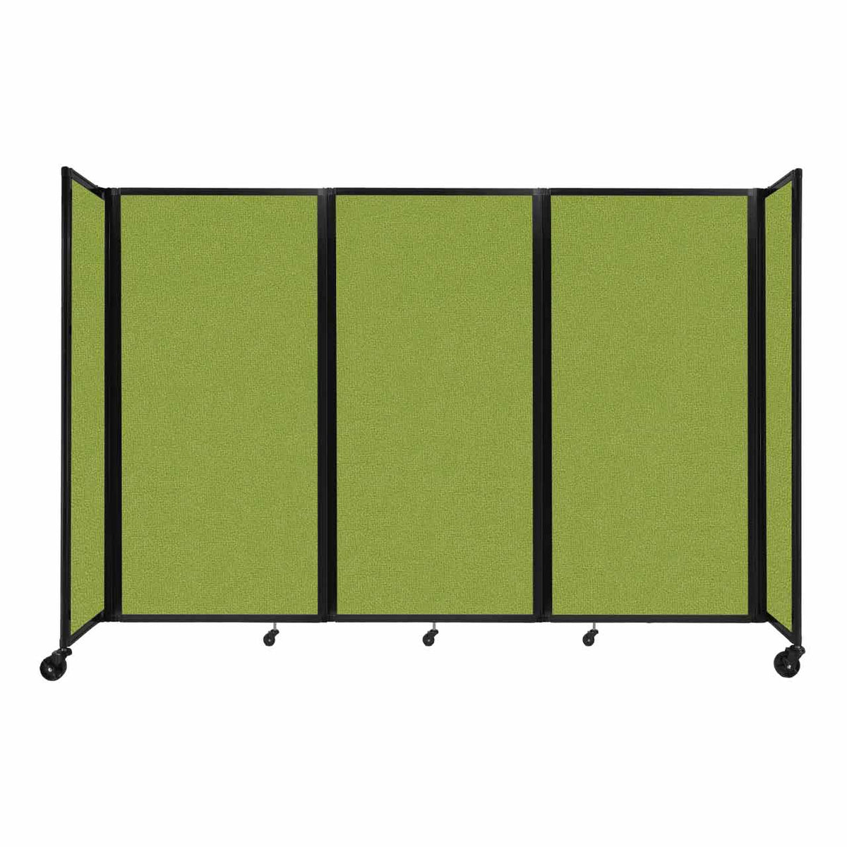 Room Divider 360° Folding Portable Partition with Acoustical Fabric Panels, 8' 6" W x 6' H