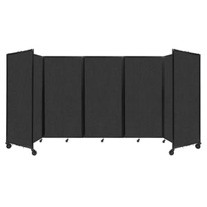 Room Divider 360° Folding Portable Partition with Acoustical Fabric Panels, 14' W x 6' H