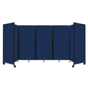 Room Divider 360° Folding Portable Partition with Acoustical Fabric Panels, 14' W x 6' H