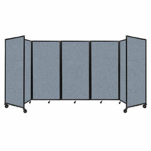 Room Divider 360° Folding Portable Partition with Acoustical Fabric Panels, 14' W x 6' H