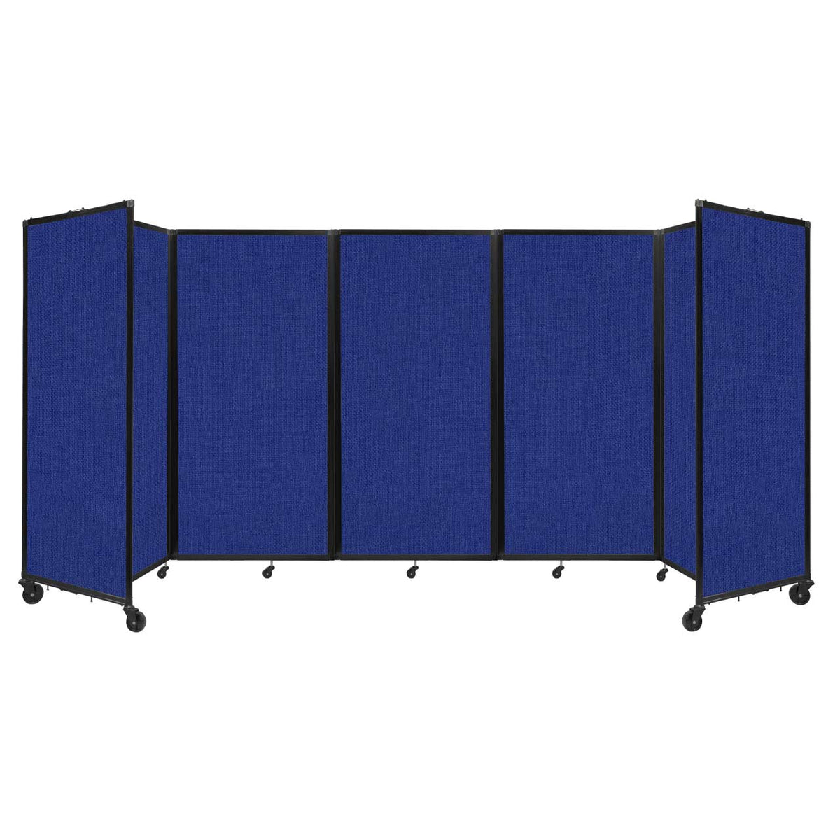 Room Divider 360° Folding Portable Partition with Acoustical Fabric Panels, 14' W x 6' H