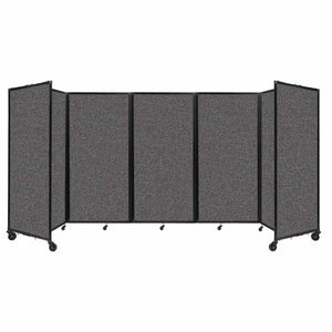 Room Divider 360° Folding Portable Partition with Acoustical Fabric Panels, 14' W x 6' H