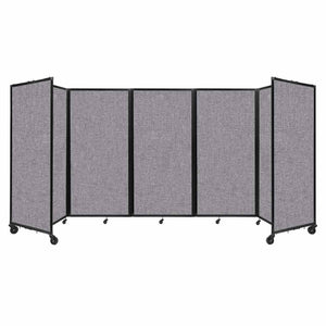 Room Divider 360° Folding Portable Partition with Acoustical Fabric Panels, 14' W x 6' H