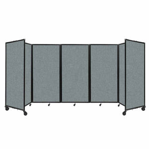 Room Divider 360° Folding Portable Partition with Acoustical Fabric Panels, 14' W x 6' H