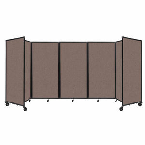 Room Divider 360° Folding Portable Partition with Acoustical Fabric Panels, 14' W x 6' H