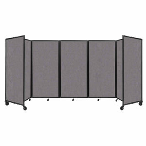 Room Divider 360° Folding Portable Partition with Acoustical Fabric Panels, 14' W x 6' H