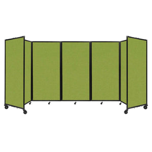 Room Divider 360° Folding Portable Partition with Acoustical Fabric Panels, 14' W x 6' H