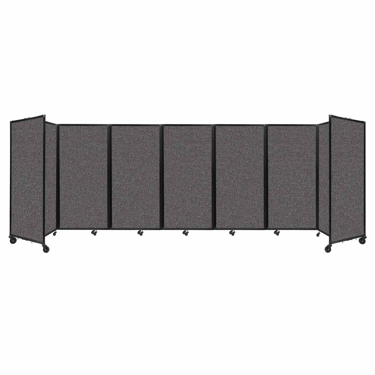 Room Divider 360° Folding Portable Partition with Acoustical Fabric Panels, 19' 6" W x 6' H