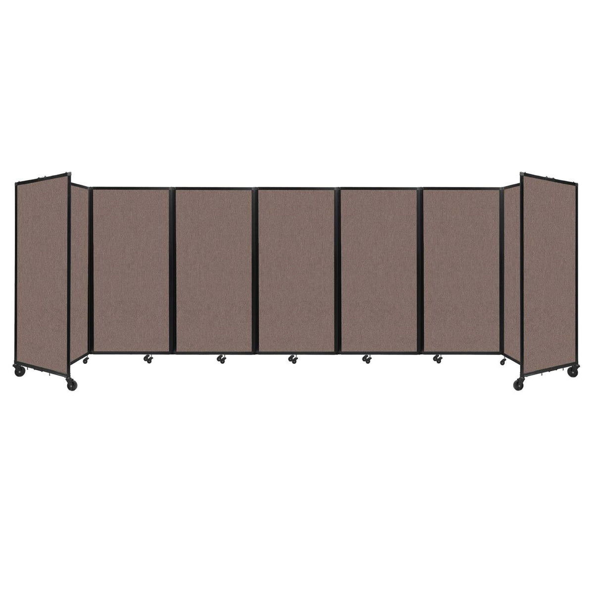 Room Divider 360° Folding Portable Partition with Acoustical Fabric Panels, 19' 6" W x 6' H