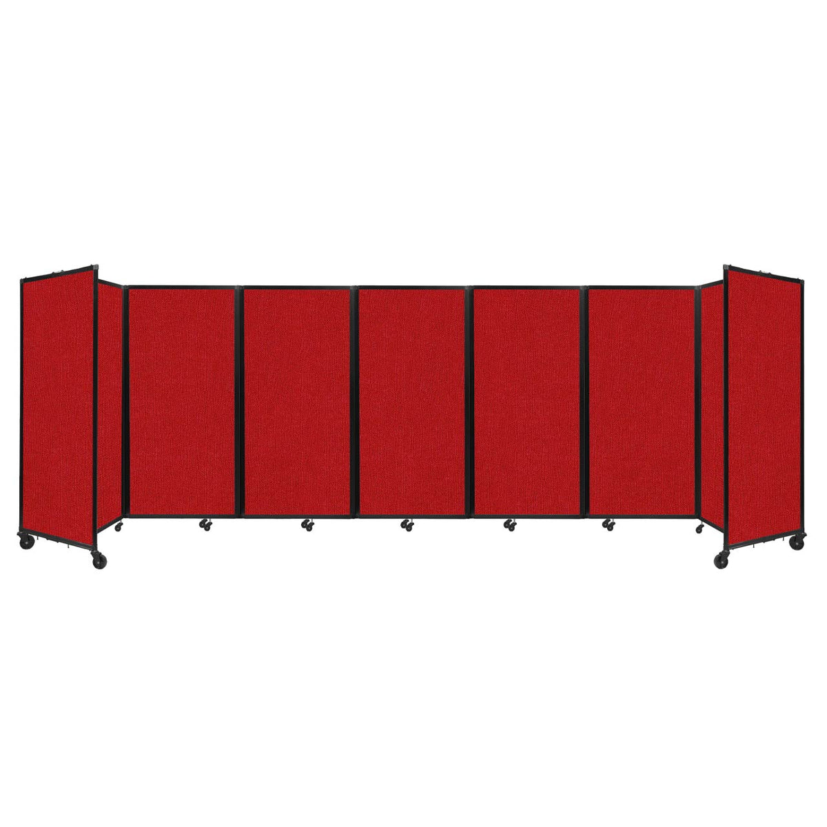 Room Divider 360° Folding Portable Partition with Acoustical Fabric Panels, 19' 6" W x 6' H