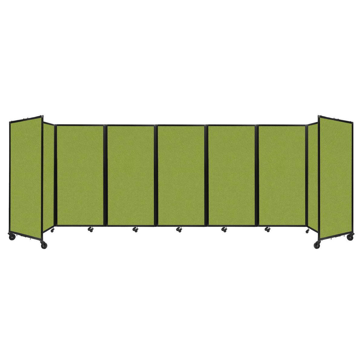 Room Divider 360° Folding Portable Partition with Acoustical Fabric Panels, 19' 6" W x 6' H