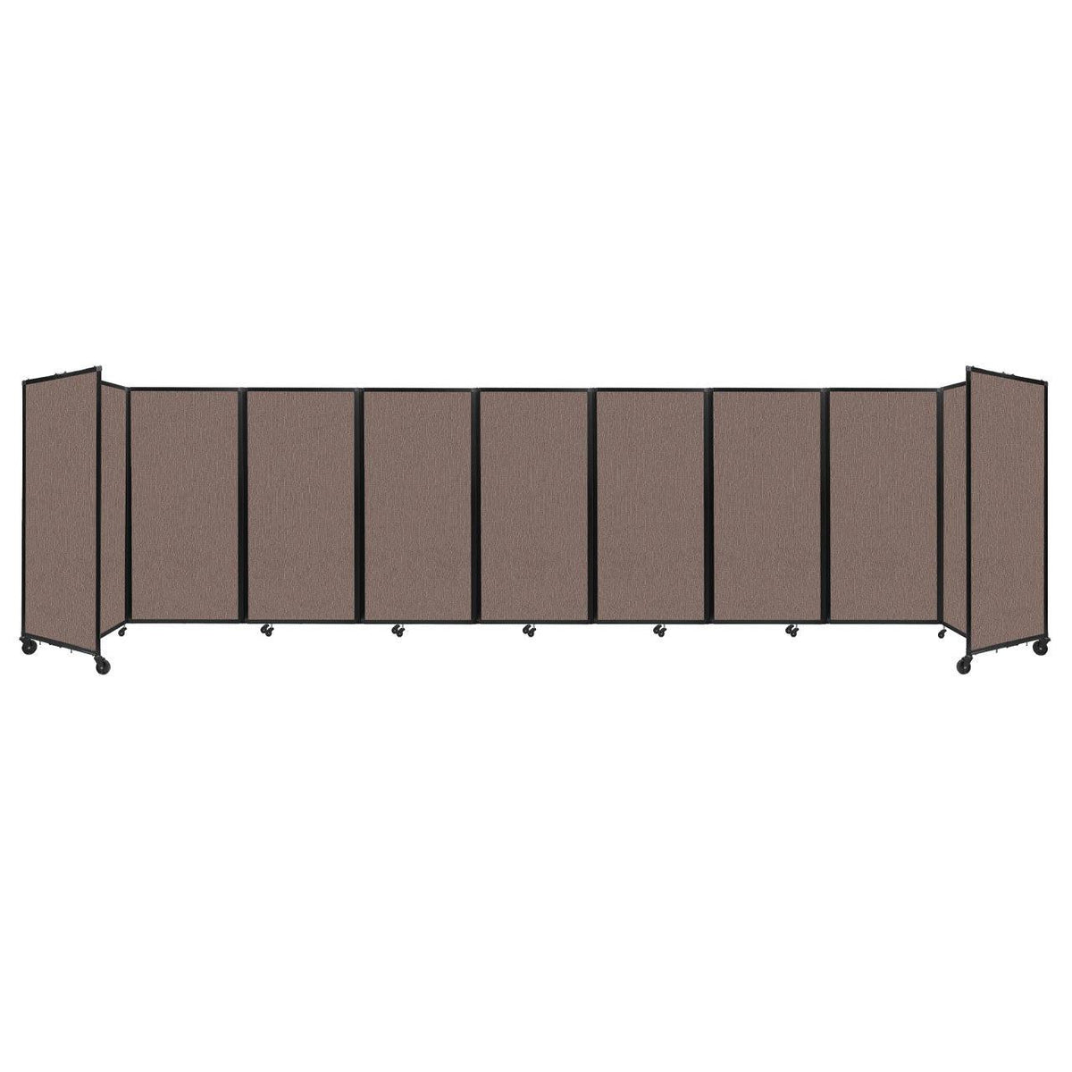 Room Divider 360° Folding Portable Partition with Acoustical Fabric Panels, 25' W x 6' H