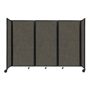 Room Divider 360° Folding Portable Partition with Acoustical Fabric Panels, 8' 6" W x 6' H