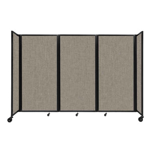 Room Divider 360° Folding Portable Partition with Acoustical Fabric Panels, 8' 6" W x 6' H