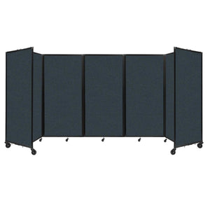 Room Divider 360° Folding Portable Partition with Acoustical Fabric Panels, 14' W x 6' H