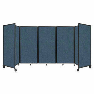 Room Divider 360° Folding Portable Partition with Acoustical Fabric Panels, 14' W x 6' H