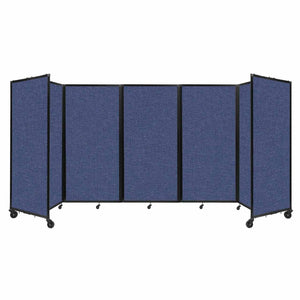 Room Divider 360° Folding Portable Partition with Acoustical Fabric Panels, 14' W x 6' H