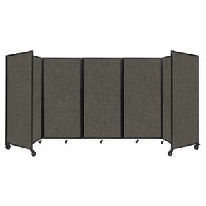 Room Divider 360° Folding Portable Partition with Acoustical Fabric Panels, 14' W x 6' H