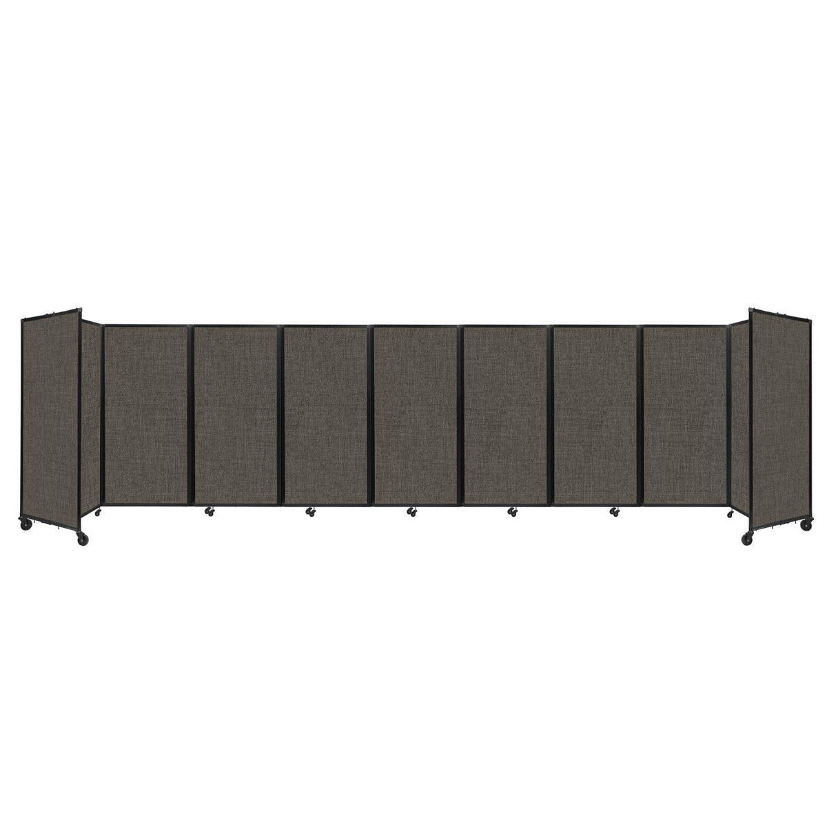 Room Divider 360° Folding Portable Partition with Acoustical Fabric Panels, 25' W x 6' H