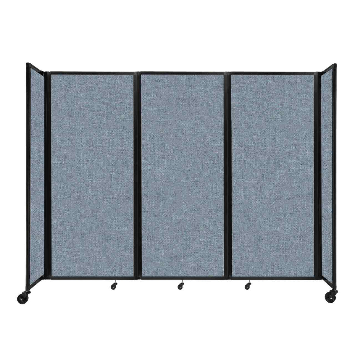Room Divider 360° Folding Portable Partition with Acoustical Fabric Panels, 8' 6" W x 6' 10" H