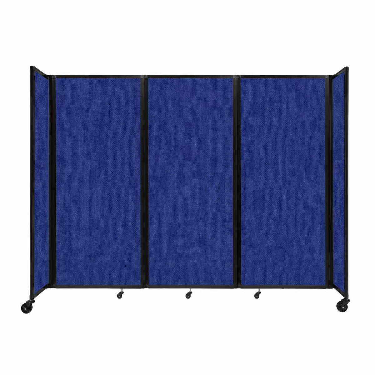 Room Divider 360° Folding Portable Partition with Acoustical Fabric Panels, 8' 6" W x 6' 10" H