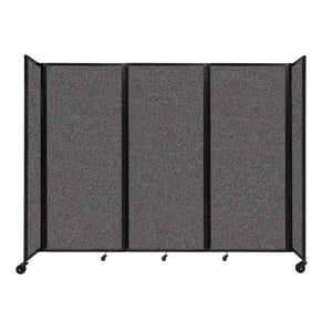 Room Divider 360° Folding Portable Partition with Acoustical Fabric Panels, 8' 6" W x 6' 10" H