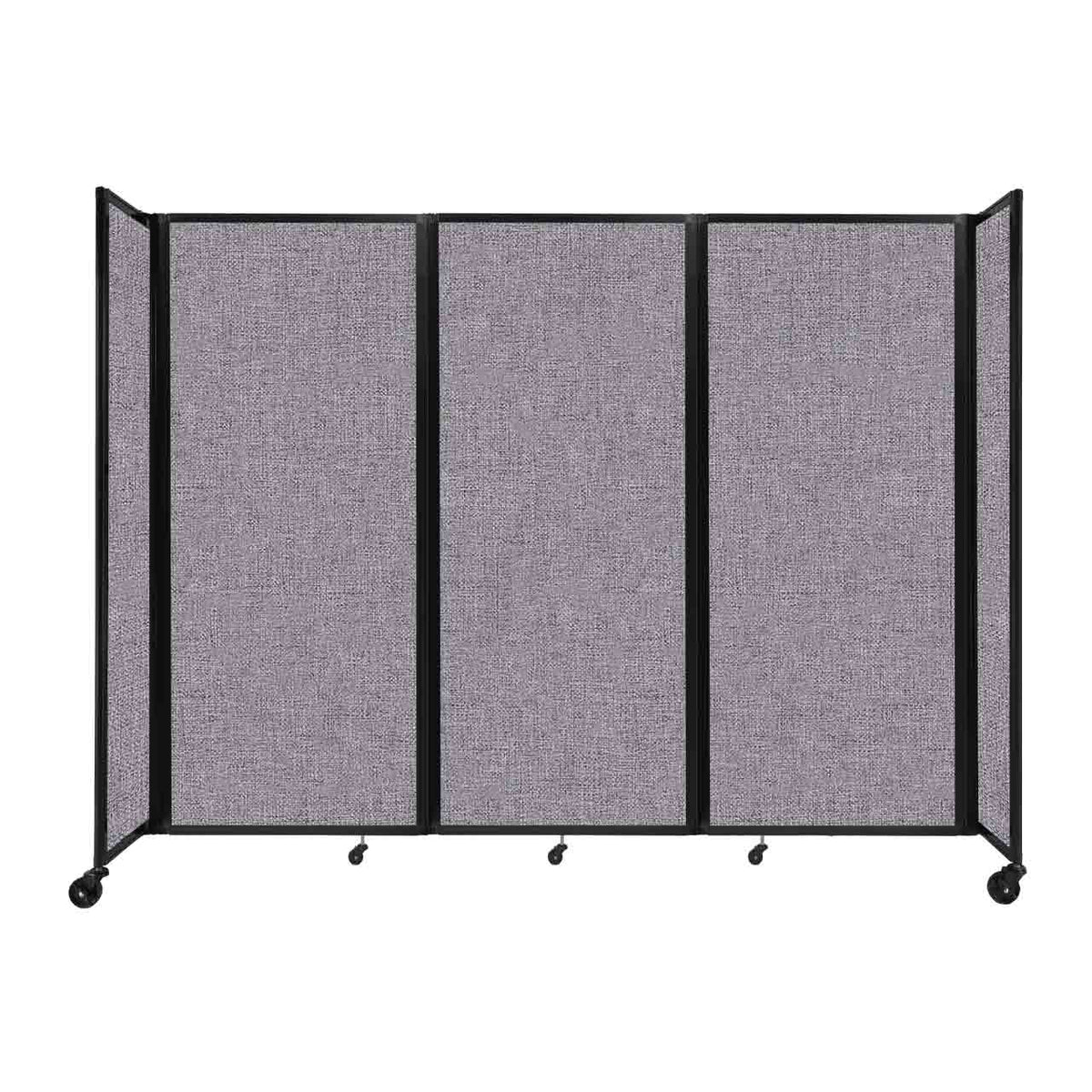 Room Divider 360° Folding Portable Partition with Acoustical Fabric Panels, 8' 6" W x 6' 10" H
