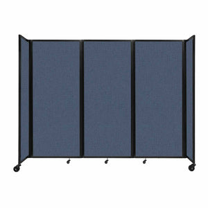 Room Divider 360° Folding Portable Partition with Acoustical Fabric Panels, 8' 6" W x 6' 10" H