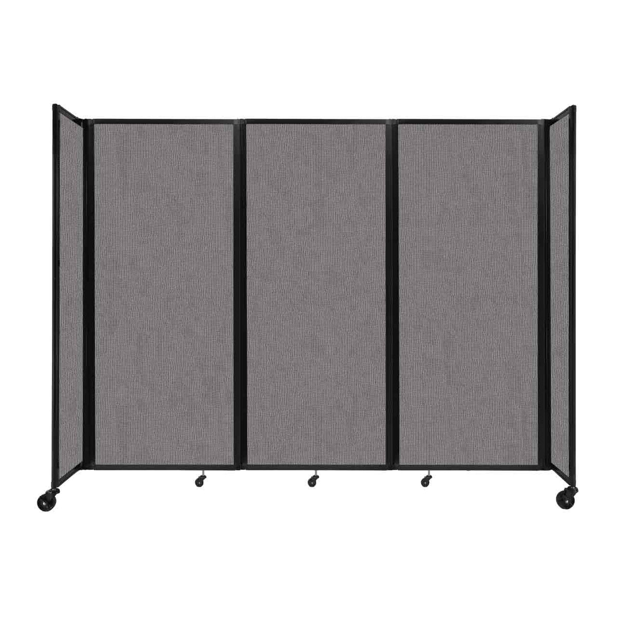 Room Divider 360° Folding Portable Partition with Acoustical Fabric Panels, 8' 6" W x 6' 10" H