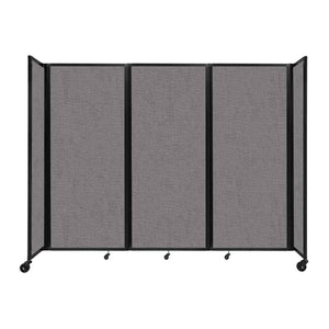 Room Divider 360° Folding Portable Partition with Acoustical Fabric Panels, 8' 6" W x 6' 10" H