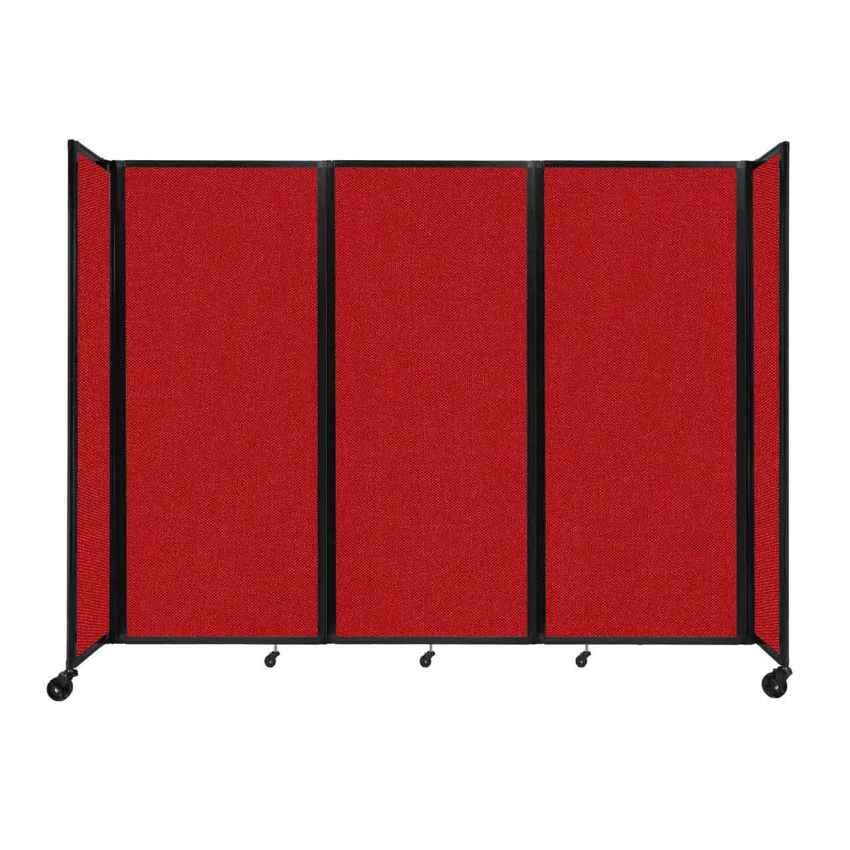 Room Divider 360° Folding Portable Partition with Acoustical Fabric Panels, 8' 6" W x 6' 10" H