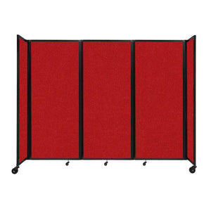 Room Divider 360° Folding Portable Partition with Acoustical Fabric Panels, 8' 6" W x 6' 10" H