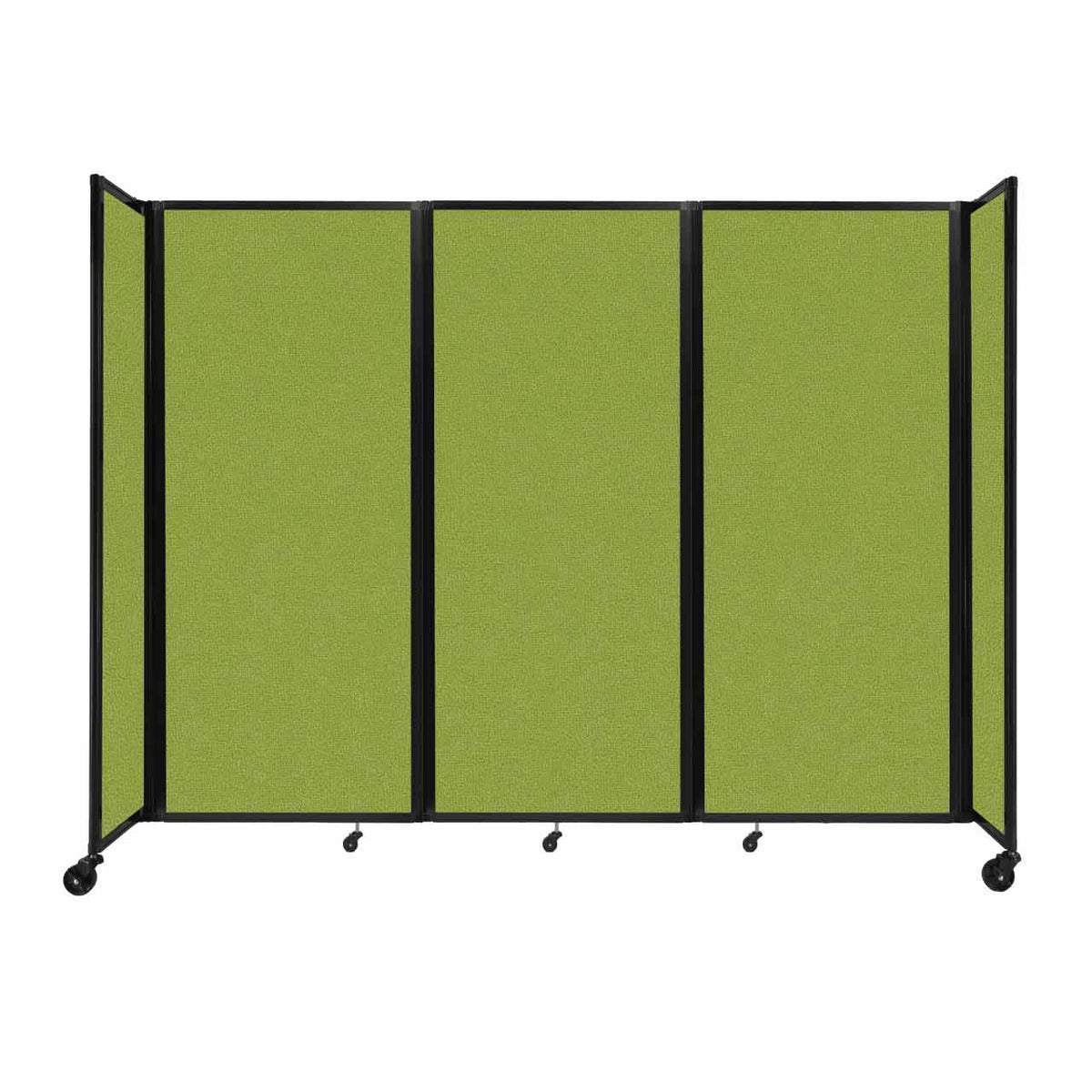 Room Divider 360° Folding Portable Partition with Acoustical Fabric Panels, 8' 6" W x 6' 10" H