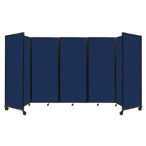 Room Divider 360° Folding Portable Partition with Acoustical Fabric Panels, 14' W x 6' 10" H