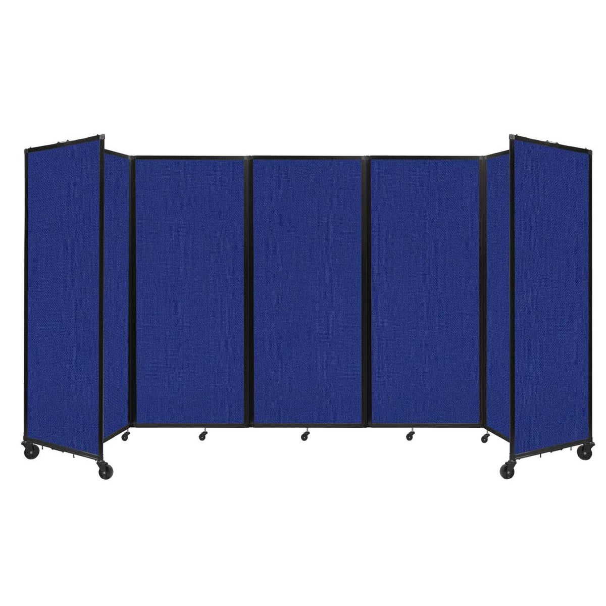 Room Divider 360° Folding Portable Partition with Acoustical Fabric Panels, 14' W x 6' 10" H
