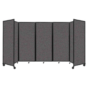 Room Divider 360° Folding Portable Partition with Acoustical Fabric Panels, 14' W x 6' 10" H