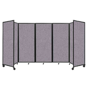 Room Divider 360° Folding Portable Partition with Acoustical Fabric Panels, 14' W x 6' 10" H