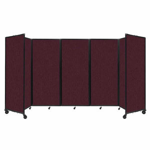 Room Divider 360° Folding Portable Partition with Acoustical Fabric Panels, 14' W x 6' 10" H