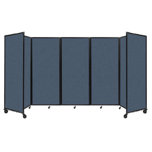 Room Divider 360° Folding Portable Partition with Acoustical Fabric Panels, 14' W x 6' 10" H