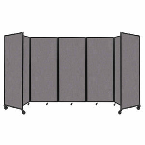 Room Divider 360° Folding Portable Partition with Acoustical Fabric Panels, 14' W x 6' 10" H