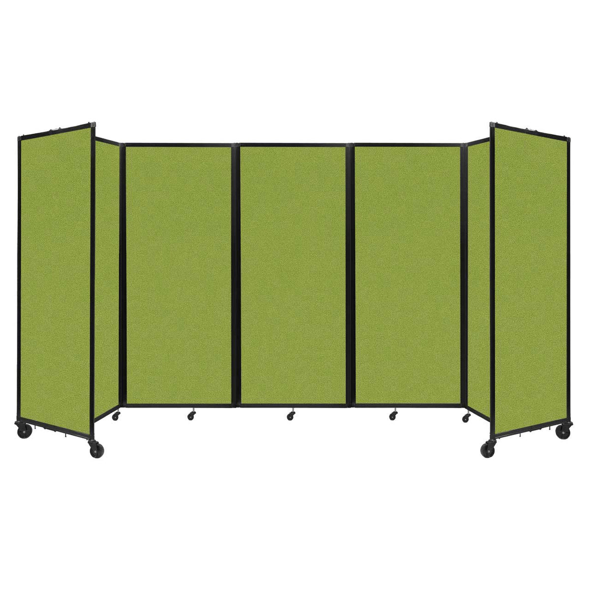 Room Divider 360° Folding Portable Partition with Acoustical Fabric Panels, 14' W x 6' 10" H