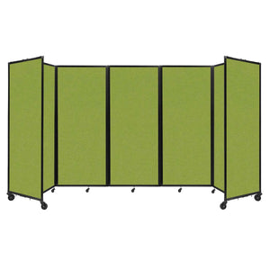 Room Divider 360° Folding Portable Partition with Acoustical Fabric Panels, 14' W x 6' 10" H