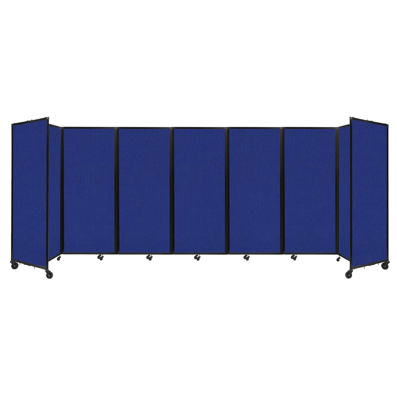 Room Divider 360° Folding Portable Partition with Acoustical Fabric Panels, 19' 6" W x 6' 10" H