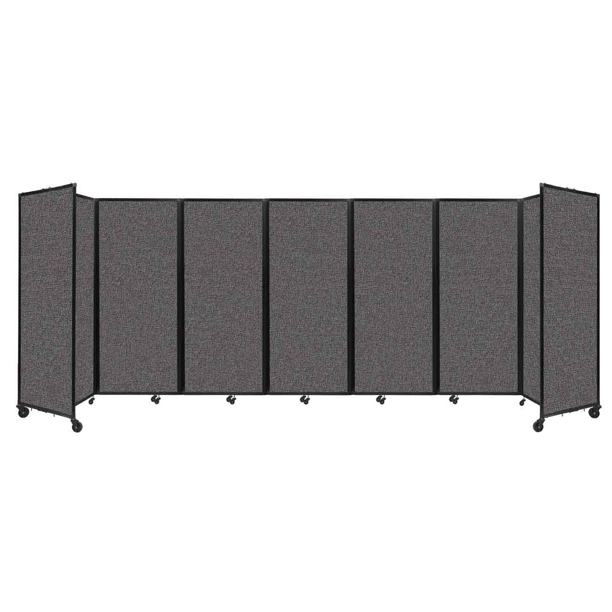 Room Divider 360° Folding Portable Partition with Acoustical Fabric Panels, 19' 6" W x 6' 10" H
