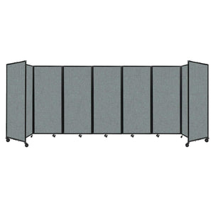 Room Divider 360° Folding Portable Partition with Acoustical Fabric Panels, 19' 6" W x 6' 10" H