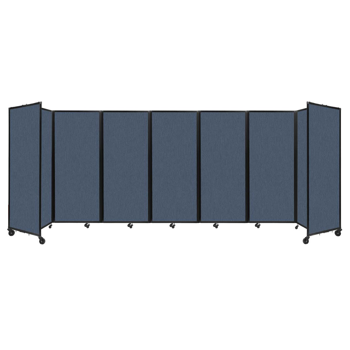 Room Divider 360° Folding Portable Partition with Acoustical Fabric Panels, 19' 6" W x 6' 10" H