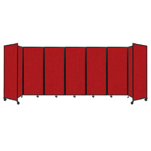 Room Divider 360° Folding Portable Partition with Acoustical Fabric Panels, 19' 6" W x 6' 10" H