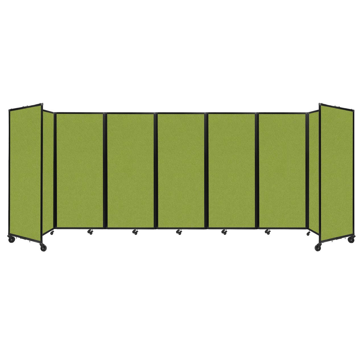 Room Divider 360° Folding Portable Partition with Acoustical Fabric Panels, 19' 6" W x 6' 10" H